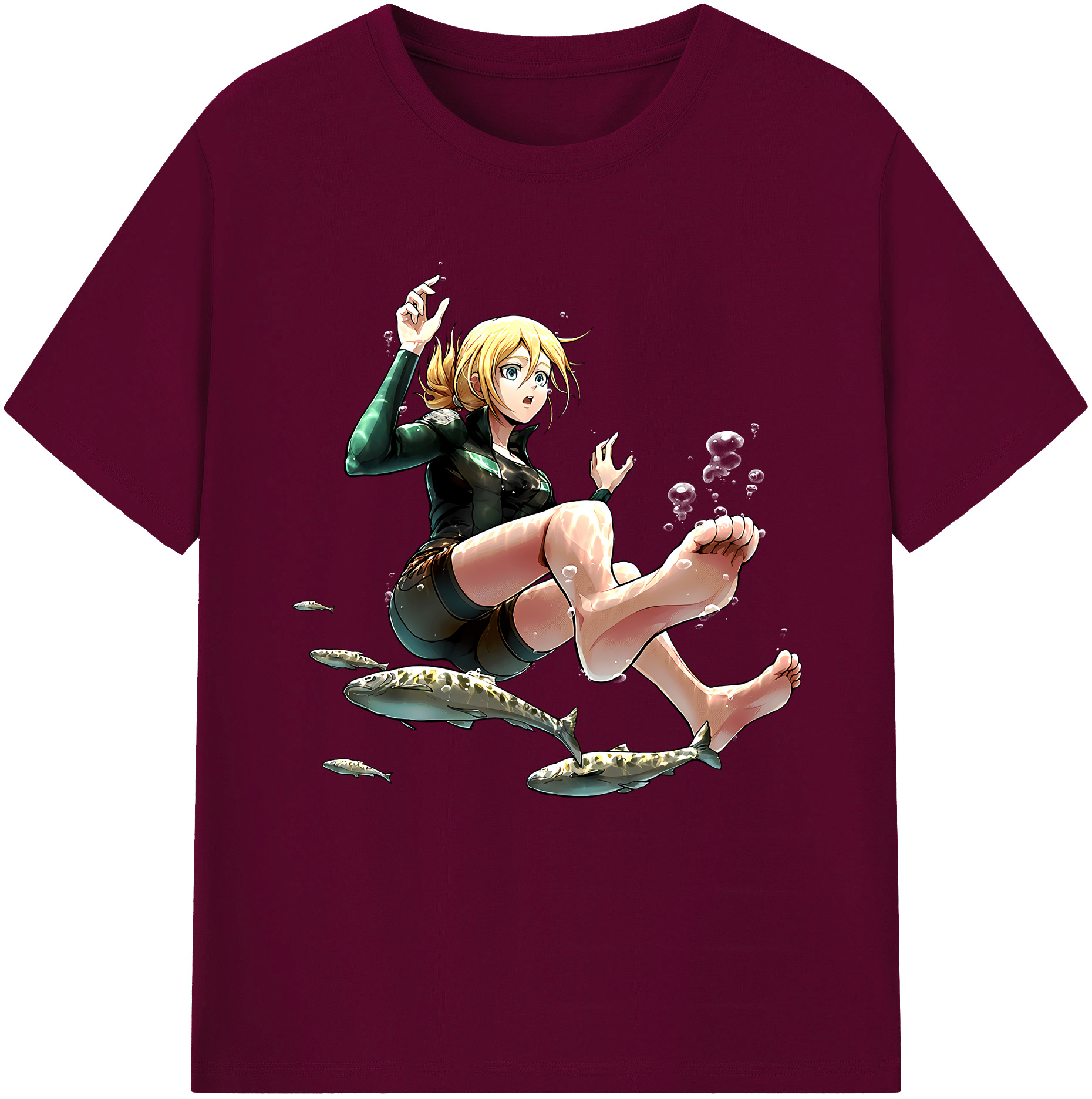 （画像用） 進撃の巨人 クリスタ·レンズ Attack on Titan Christa Lenz レディースカジュアルプリントTシャツ（綿100％）